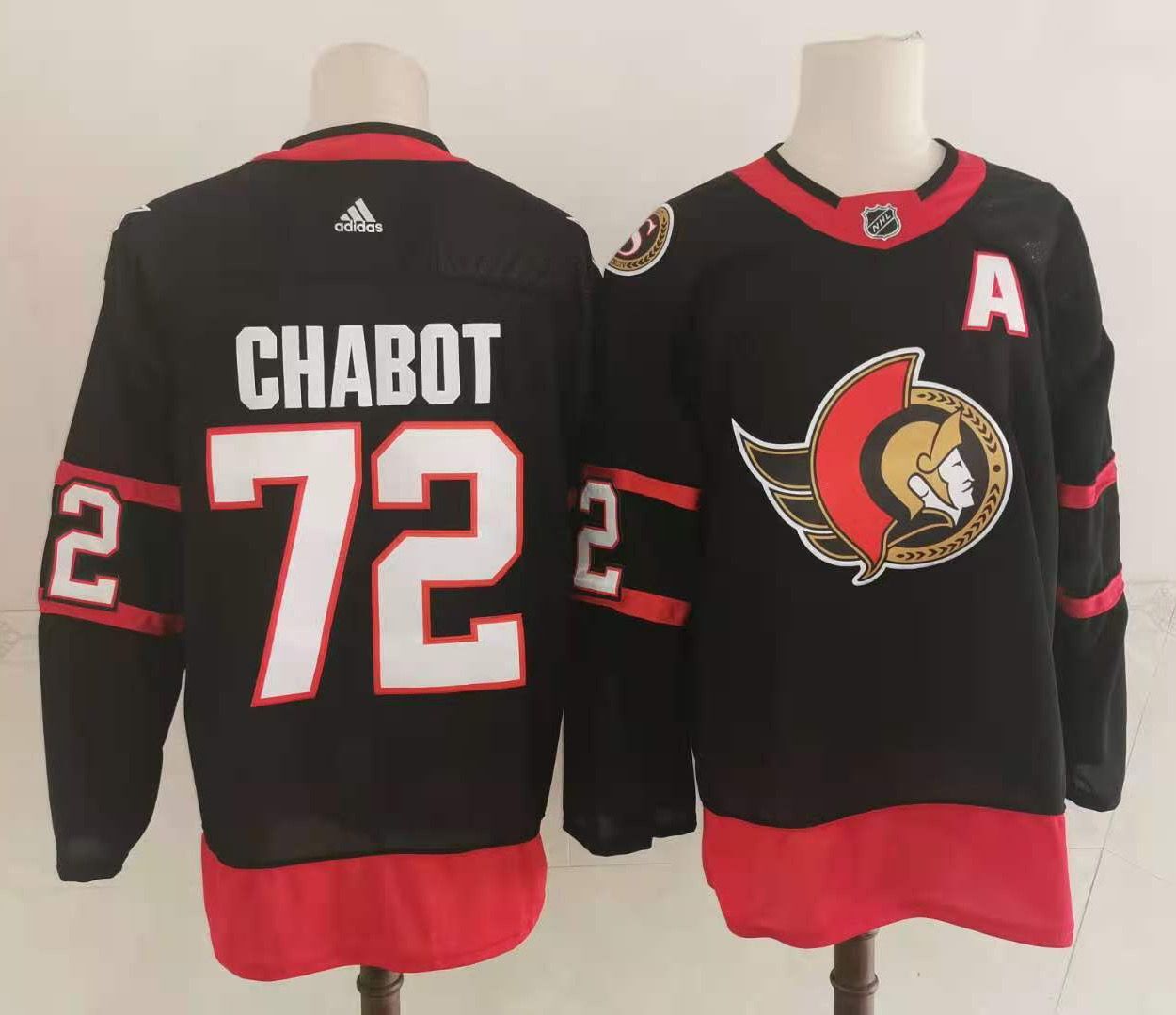 Ottawa Senators 72 Thomas Chabot Men Adidas 2020 Stitched black NHL Jersey